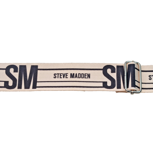 STEVE MADDEN Bag/Purse Replacement Adjustable Shoulder Strap White Black - Picture 1 of 6